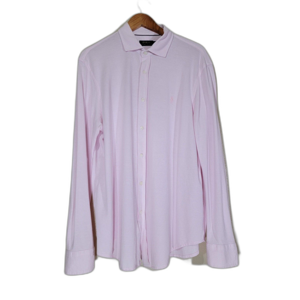 Men's Ralph Lauren Pink Long Sleeve Button Shirt - XL